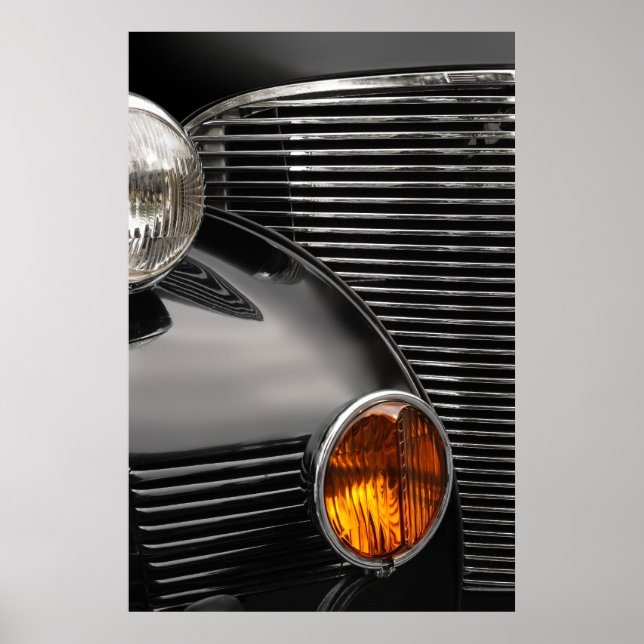 antique car grill abstract poster (Front)