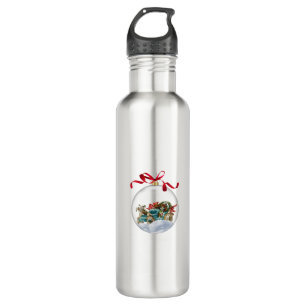 Antique Car in a Clear Christmas Bauble 710 Ml Water Bottle