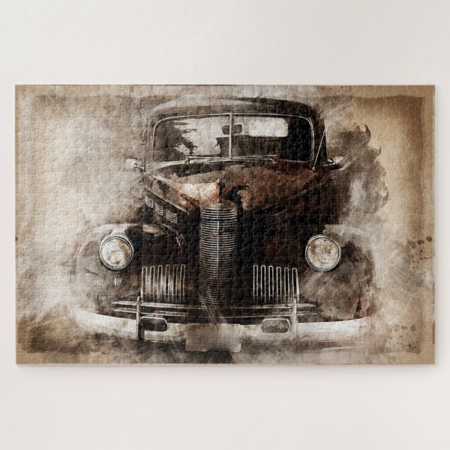 Antique Car Jigsaw Puzzle (Horizontal)