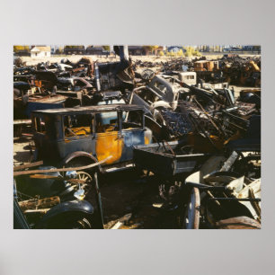Antique Car Junkyard, 1942 Poster