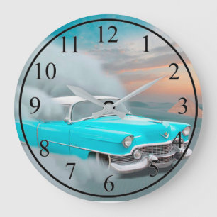 Antique Car Large Clock