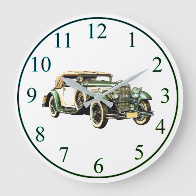 Antique Car Large Clock (Front)