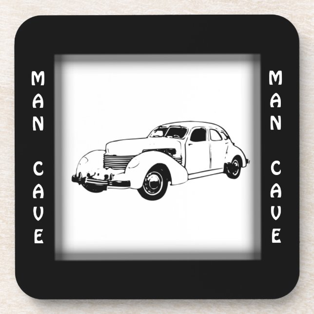Antique Car Man Cave Coaster (Front)
