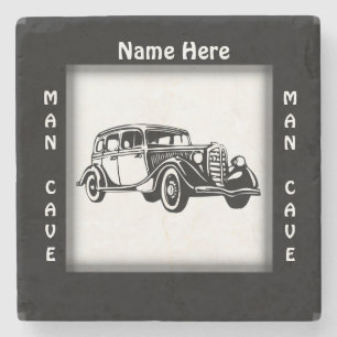 Antique Car Man Cave CUSTOMIZE  Coaster