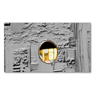 Antique car mirror embossed magnet business card 