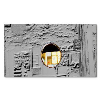 Antique car mirror embossed magnet business card 