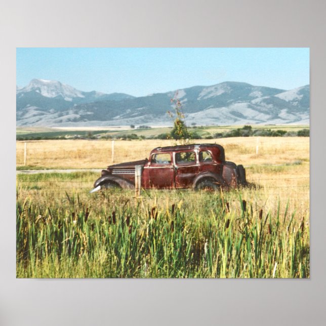 Antique Car Photograph Poster (Front)