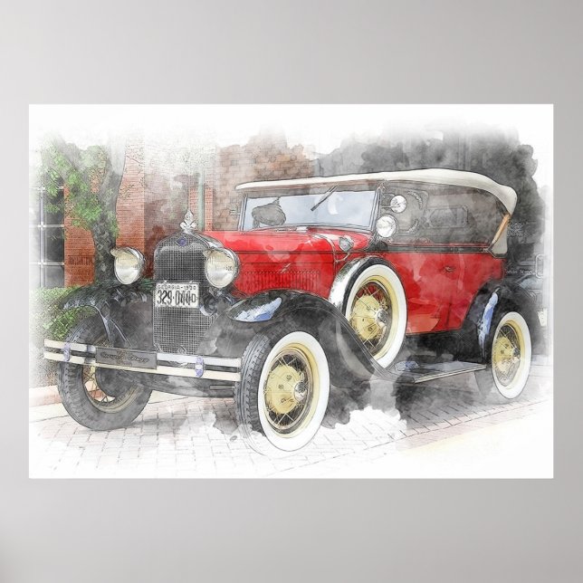 Antique Car Poster (Front)