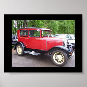 Antique car poster