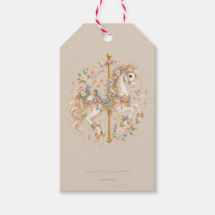 Antique Carousel Horse Cottagecore Gift Tags