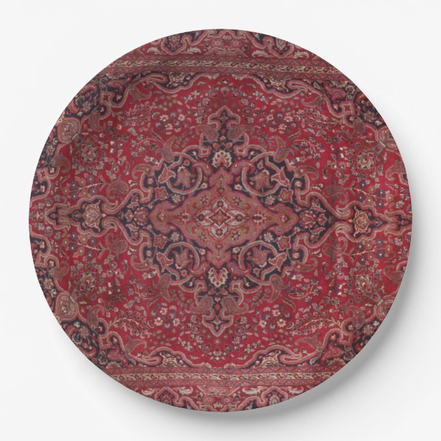 Antique Carpet Paper Plate (Front)