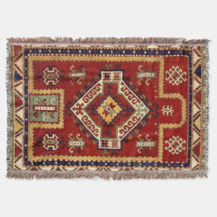Antique Carpet Rug Throw Blanket
