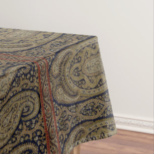 Antique Cashmere ca. 1700 Palm Pattern Print Tablecloth