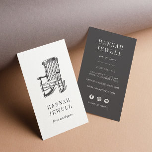 Antique Chair   Vintage Furniture Business Card
