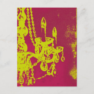 Antique Chandelier ~ Postcard / Invitation