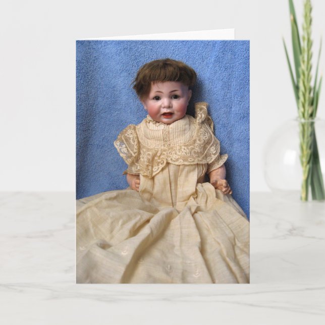 Antique Character Baby Boy Doll Greeting Card (Front)