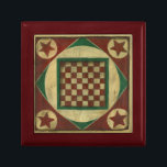 Antique Chequerboard by Ethan Harper Gift Box<br><div class="desc">A chequerboard that also serves as art? Double the pleasure! This antique board was created by Ethan Harper. Hang it on your wall,  or call a friend and start a game of checkers!</div>