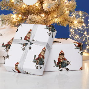 Antique Child Christmas Wrapping Paper