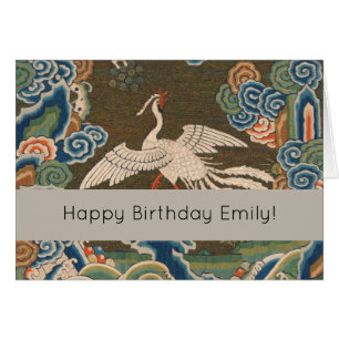 Antique chinese bird artwork tapestry phoenix