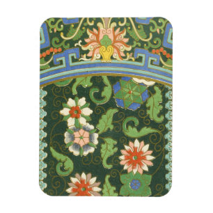 Antique Chinese Cloisonne Pattern: Jade Green Magnet