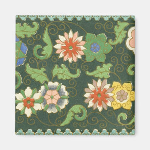 Antique Chinese Cloisonne Pattern: Jade Green Magnet