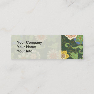 Antique Chinese Cloisonne Pattern: Jade Green Mini Business Card