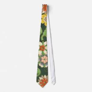 Antique Chinese Cloisonne Pattern: Jade Green Tie