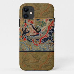 Antique Chinese Dragon Silk Embroidery Pattern iPhone 11 Case