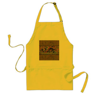 Antique Chinese Dragon Silk Embroidery Pattern Standard Apron