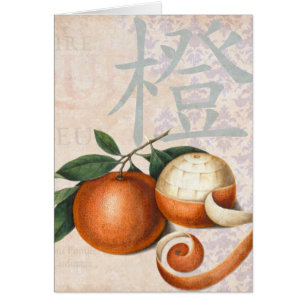 Antique Chinese Oranges Vintage Collage