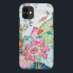 Antique chinoiserie china porcelain bird pattern iPhone 11 case<br><div class="desc">Damask antique porcelain china chinoiserie floral and bird vintage Hollywood regency preppy pattern Case Mate iPhone 5 5S case cover.</div>