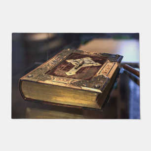 Antique Christian Bible Doormat