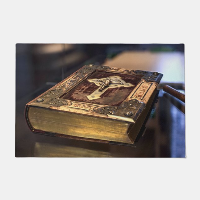 Antique Christian Bible Floor Mat (Front)