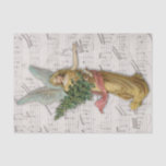 Antique Christmas Angel Victorian Christian Big    Tissue Paper<br><div class="desc">A beautiful angel bringing the tree bedecked with traditional white candles floating over a 1700's era music sheet - pure Victorian elegance.

Come check in my store for other angels on other products. They are in different sizes too.</div>