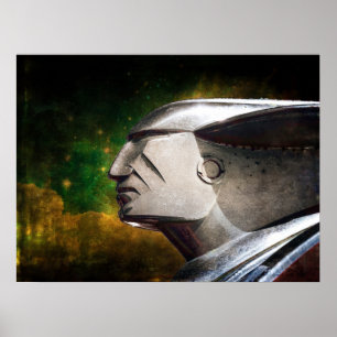 Antique Chrome Car Hood Ornament Poster