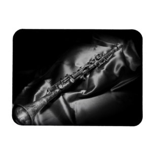 Antique clarinet still life, B&W Magnet