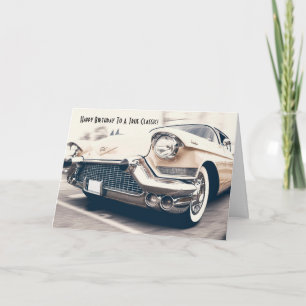 Antique Classic Car Fan Birthday Card