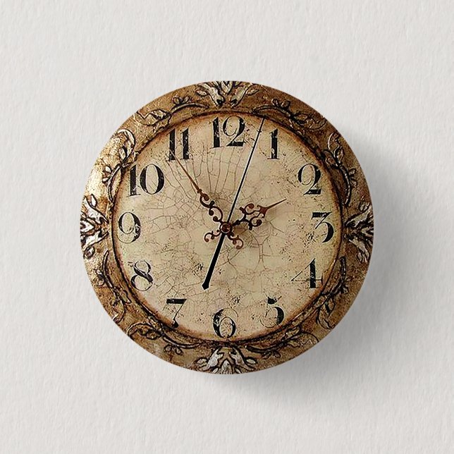 Antique Clock 3 Cm Round Badge (Front)