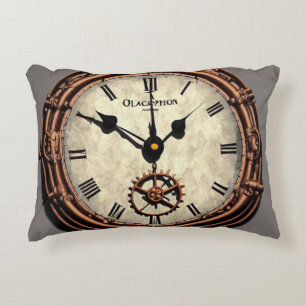 Antique Clock Decorative Cushion
