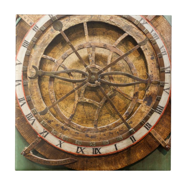 Antique clock face, Germany Ceramic Tile (Front)