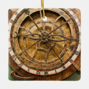 Antique clock face, Germany Ceramic Tree Decoration