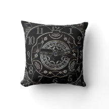 Antique clock pillow