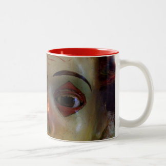 antique clown Two-Tone coffee mug