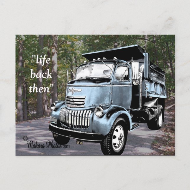Antique COE Dumptruck Postcard2- customise Postcard (Front)