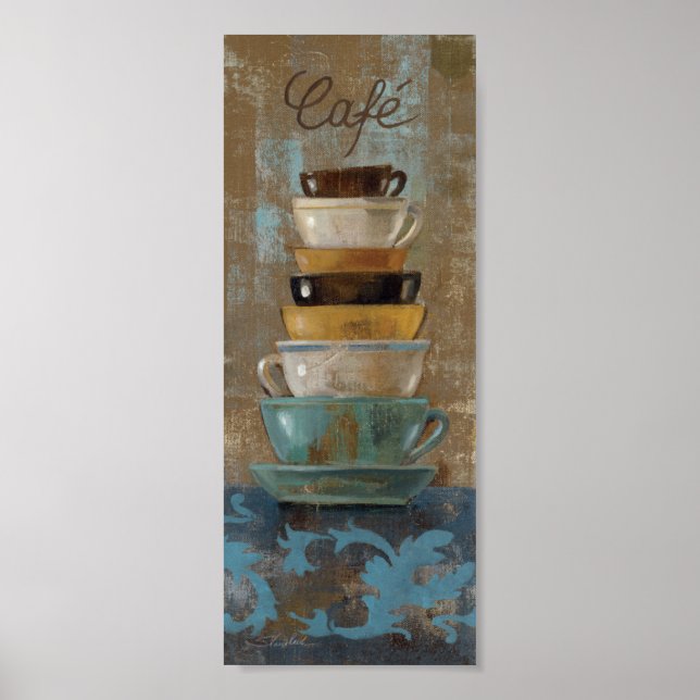 Antique Coffee Cups Poster (Front)