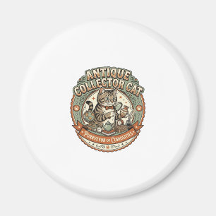 Antique Collector Cat Antique Collector Cat Vintag Magnet