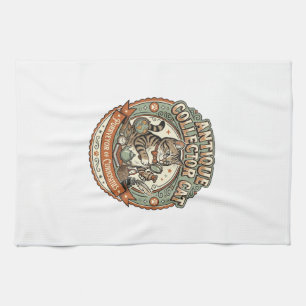 Antique Collector Cat Antique Collector Cat Vintag Tea Towel