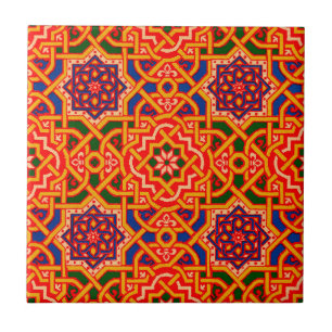 Antique Colorful Carpet Print Ceramic Tile