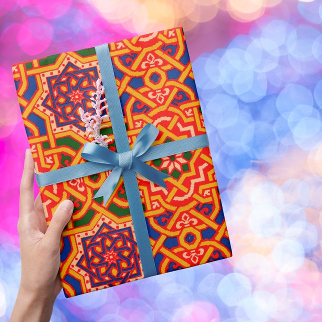 Antique Colourful Carpet Print Wrapping Paper (Creator Uploaded)