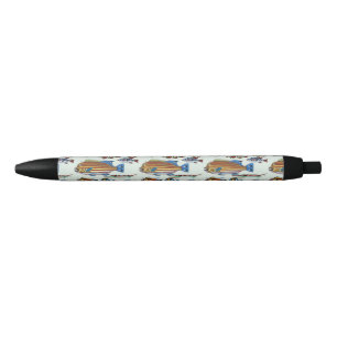 Antique Colourful Exotic Fish Natural History Prin Black Ink Pen